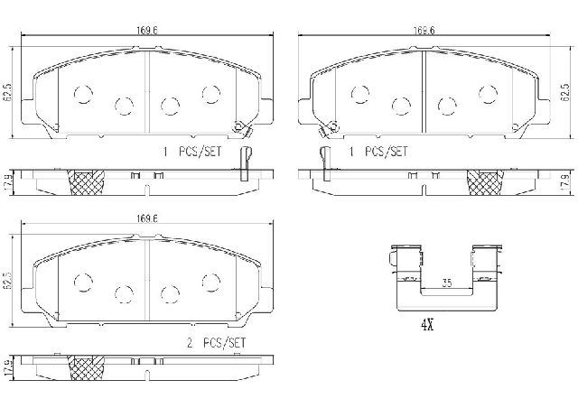2006-2013 INFINITI QX56 Disc Brake Pad Set - Front (Brembo)