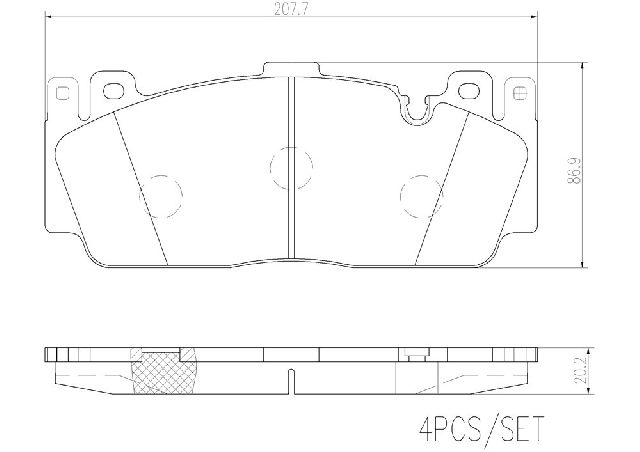 2013-2016 BMW M5 Disc Brake Pad Set - Front (Brembo)
