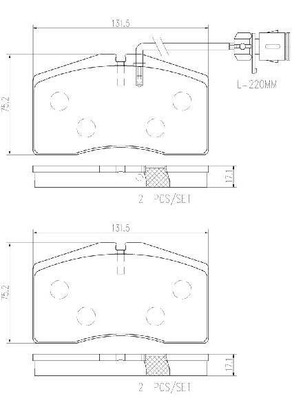 2001-2003 Audi S8 Disc Brake Pad Set - Front (Brembo)