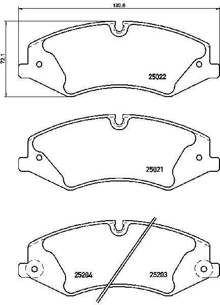 2010-2017 Land Rover Range Rover Sport Disc Brake Pad Set - Front (Brembo)
