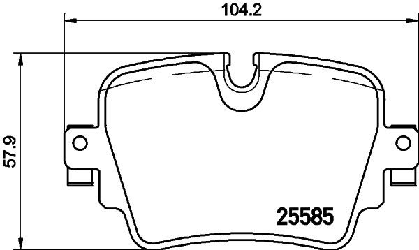 2016-2019 Jaguar XJ Disc Brake Pad Set - Rear (Brembo)