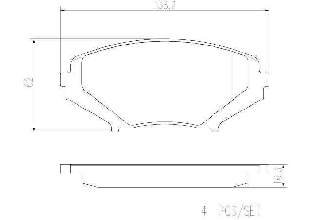2004-2011 Mazda RX-8 Disc Brake Pad Set - Front (Brembo)