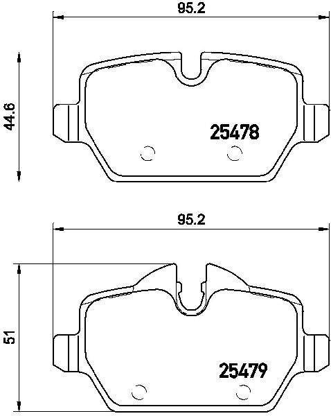 2013-2016 Mini Cooper Paceman Disc Brake Pad Set - Rear (Brembo)