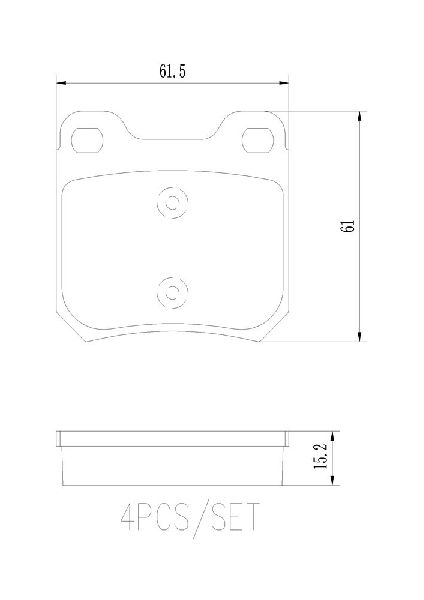 1999-2003 Saab 9-3 Disc Brake Pad Set - Rear (Brembo)