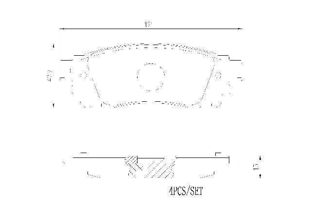 2015-2017 Lexus NX200t Disc Brake Pad Set - Rear (Brembo)