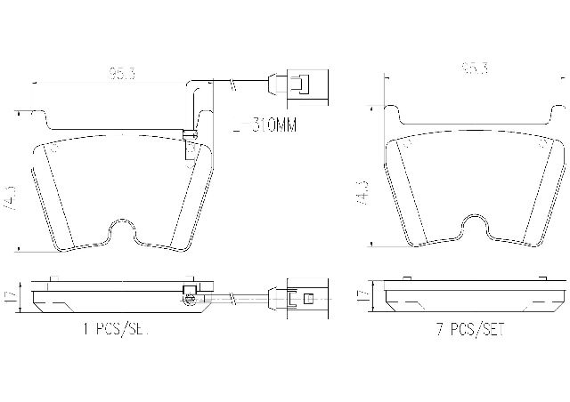 2017-2020 Audi RS3 Disc Brake Pad Set - Front (Brembo)