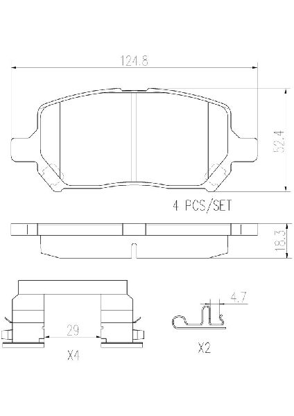 2007-2010 Pontiac G5 Disc Brake Pad Set - Front (Brembo)