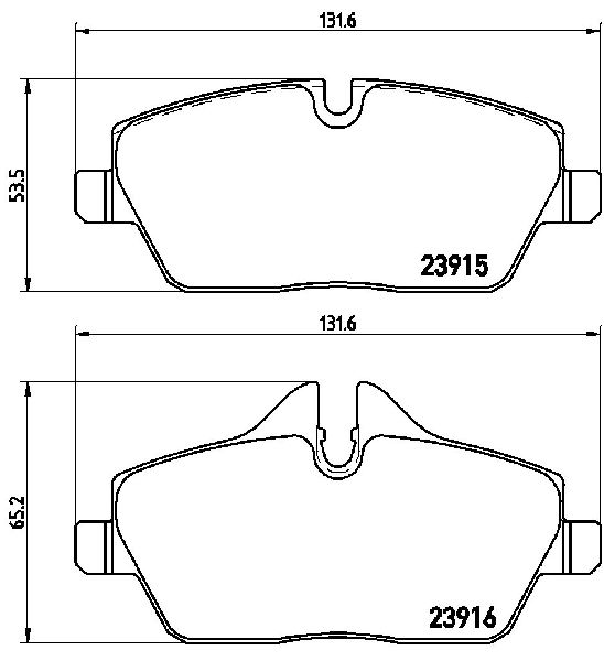 2007-2023 Mini Cooper Disc Brake Pad Set - Front (Brembo)