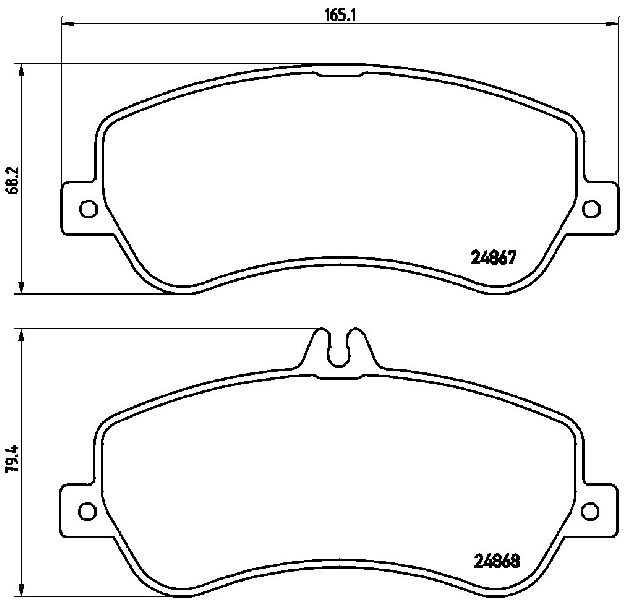 2013-2015 Mercedes-Benz GLK250 Disc Brake Pad Set - Front (Brembo)