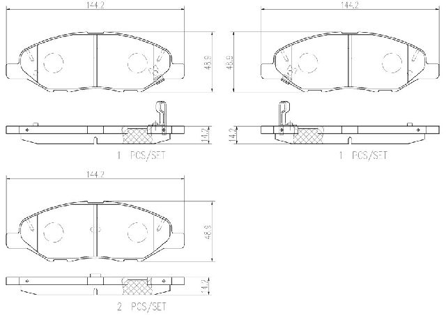 2008-2011 Nissan Versa Disc Brake Pad Set - Front (Brembo)