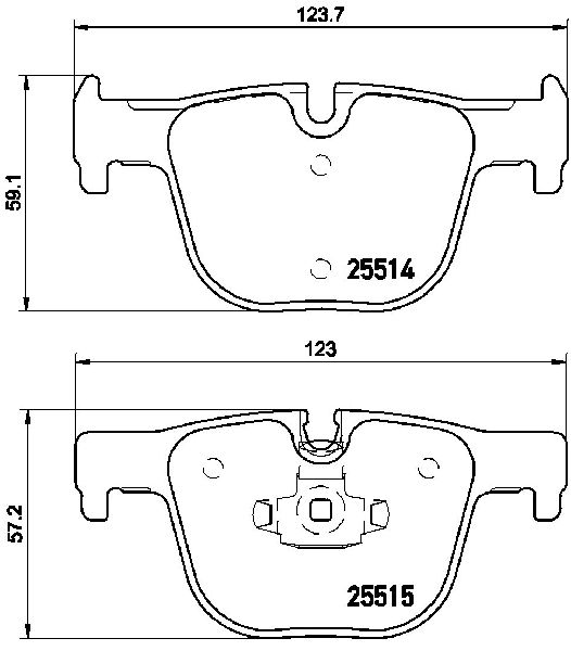 2016 BMW 428i Disc Brake Pad Set - Rear (Brembo)