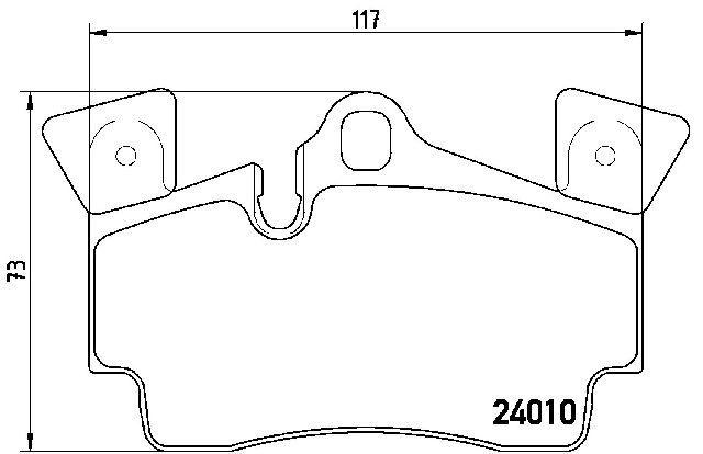 2005-2006 Porsche Cayenne Disc Brake Pad Set - Rear (Brembo)