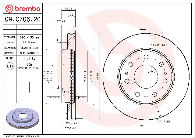 2009 Ford F-150 Disc Brake Rotor - Front (Brembo)