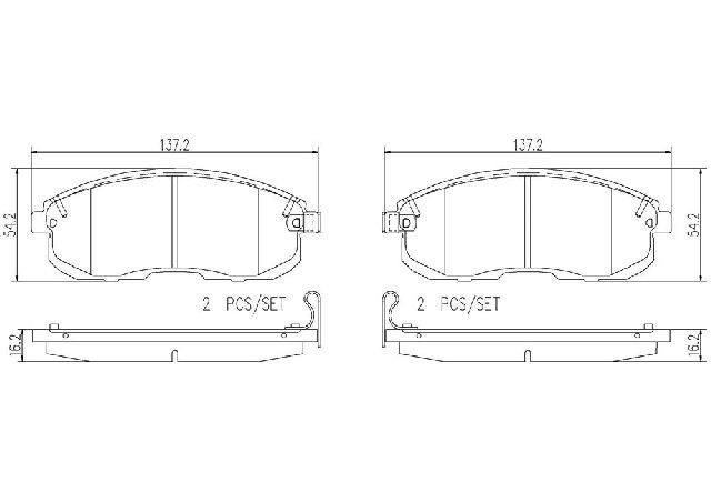 2011-2017 Nissan Juke Disc Brake Pad Set - Front (Brembo)