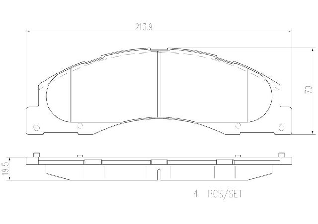 2008-2014 Ford E-250 Disc Brake Pad Set - Front (Brembo)