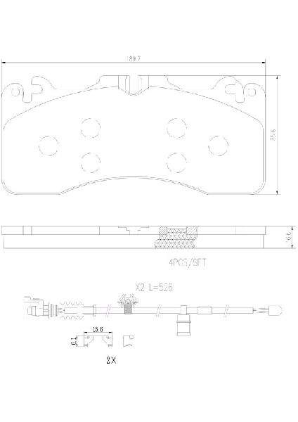 2016-2020 Lexus GS F Disc Brake Pad Set - Front (Brembo)