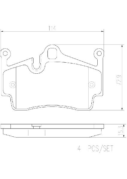 2005-2016 Porsche Boxster Disc Brake Pad Set - Rear (Brembo)