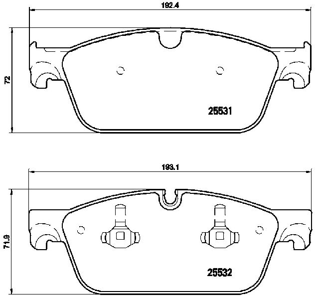 2013-2016 Mercedes-Benz GL550 Disc Brake Pad Set - Front (Brembo)