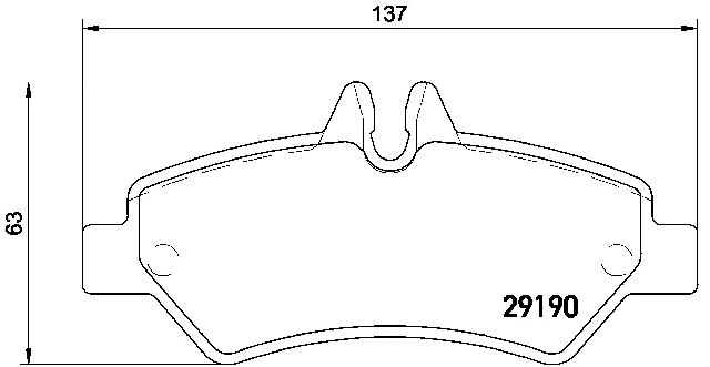 2010-2018 Mercedes-Benz Sprinter 2500 Disc Brake Pad Set - Rear (Brembo)