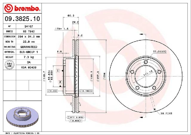 1984-1996 Jaguar XJS Disc Brake Rotor - Front (Brembo)