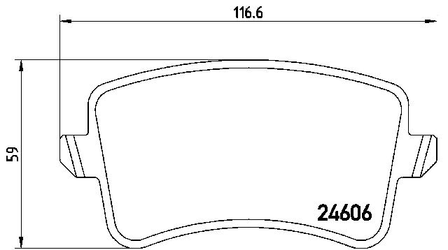 2009-2016 Audi A4 Disc Brake Pad Set - Rear (Brembo)