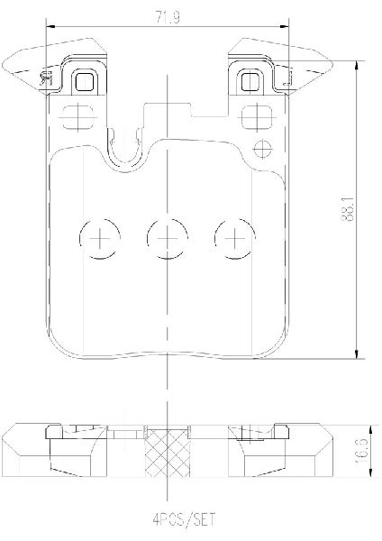 2015-2020 BMW M4 Disc Brake Pad Set - Rear (Brembo)