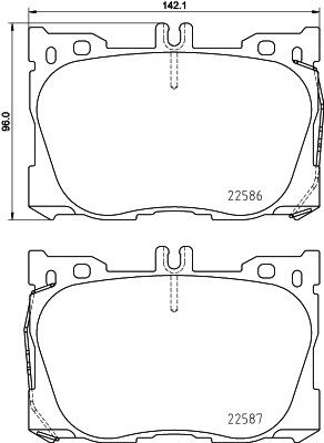 2020-2021 Mercedes-Benz E350 Disc Brake Pad Set - Front (Brembo)