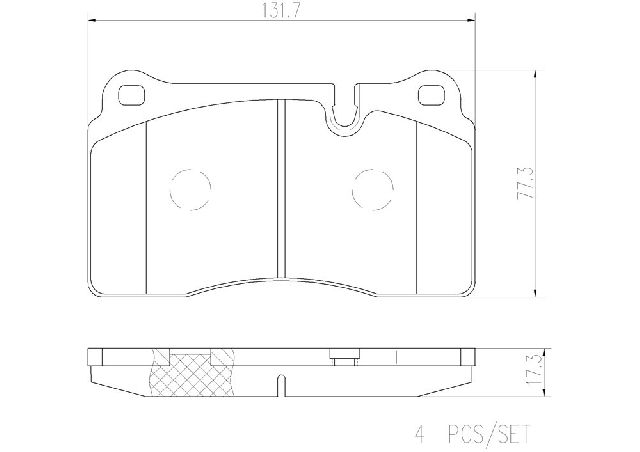 2006-2009 Land Rover Range Rover Sport Disc Brake Pad Set - Front (Brembo)
