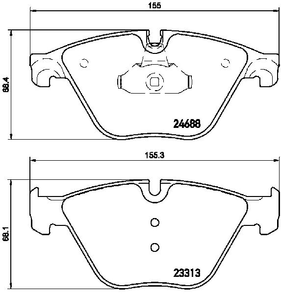 2014-2016 BMW 528i Disc Brake Pad Set - Front (Brembo)