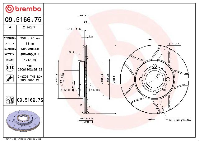 1995-1996 Volkswagen Jetta Disc Brake Rotor - Front (Brembo)