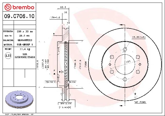 2009 Ford F-150 Disc Brake Rotor - Front (Brembo)
