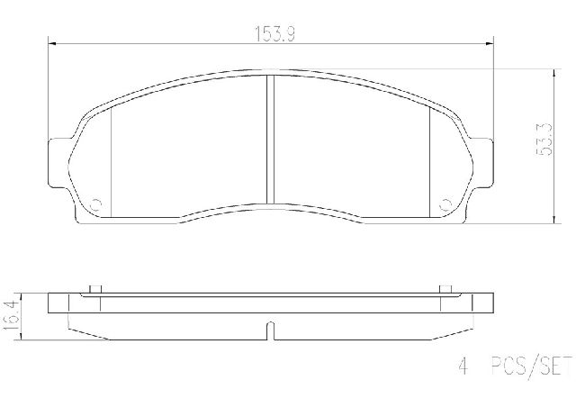 2002-2005 Mercury Mountaineer Disc Brake Pad Set - Front (Brembo)