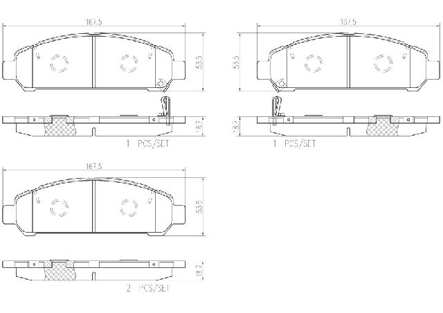 2009-2016 Toyota Venza Disc Brake Pad Set - Front (Brembo)