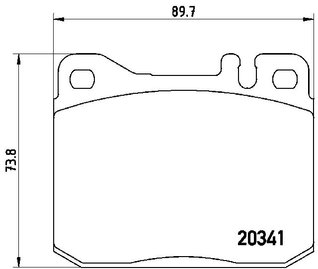 1988-1991 Mercedes-Benz 300SE Disc Brake Pad Set - Front (Brembo)