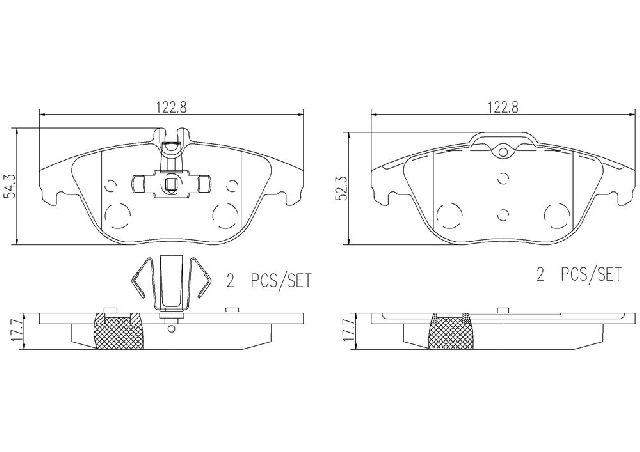 2015 Mercedes-Benz GLK250 Disc Brake Pad Set - Rear (Brembo)