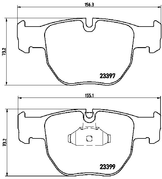 2002-2009 Land Rover Range Rover Disc Brake Pad Set - Front (Brembo)