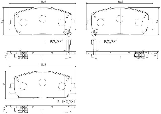 2014-2020 Acura RLX Disc Brake Pad Set - Front (Brembo)