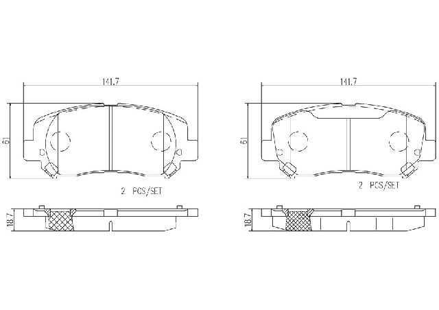 2013-2016 Dodge Dart Disc Brake Pad Set - Front (Brembo)