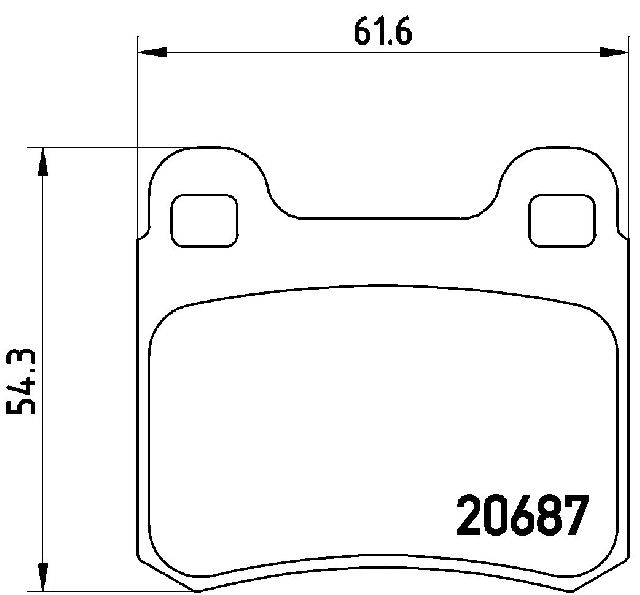 1994-1995 Mercedes-Benz C280 Disc Brake Pad Set - Rear (Brembo)