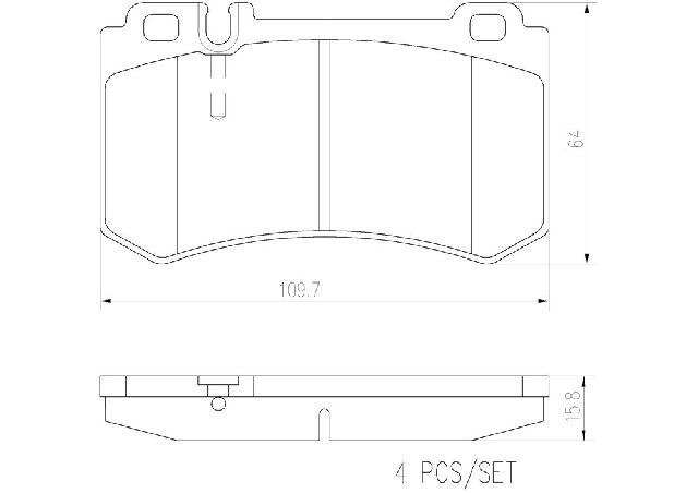 2003-2006 Mercedes-Benz S600 Disc Brake Pad Set - Rear (Brembo)