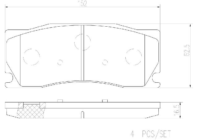 2008-2009 Jaguar XKR Disc Brake Pad Set - Front (Brembo)