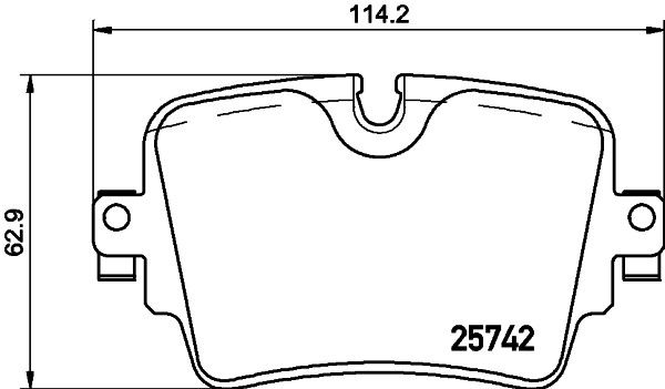 2016-2019 Jaguar XJ Disc Brake Pad Set - Rear (Brembo)