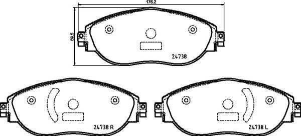 2018-2022 Volkswagen Tiguan Disc Brake Pad Set - Front (Brembo)