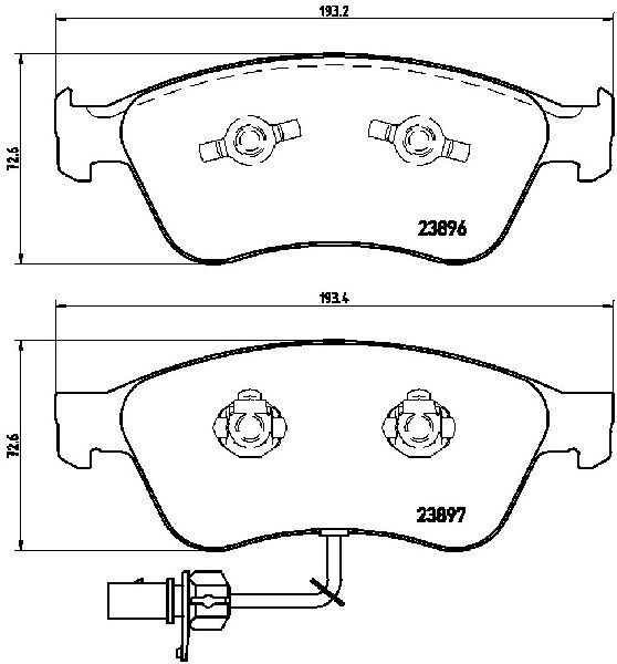 2009-2011 Audi A6 Disc Brake Pad Set - Front (Brembo)