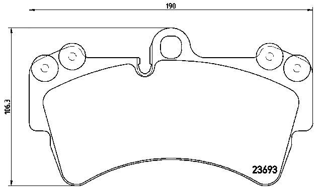 2007-2015 Audi Q7 Disc Brake Pad Set - Front (Brembo)