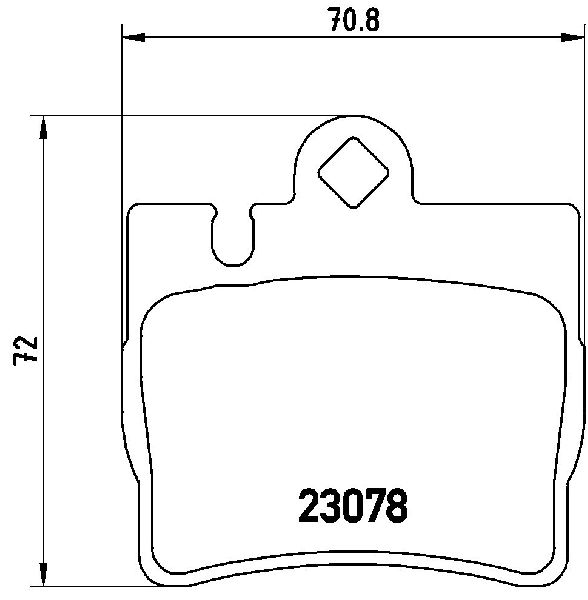 2001-2002 Mercedes-Benz S600 Disc Brake Pad Set - Rear (Brembo)