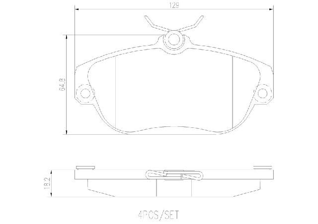 1997-1998 Volvo V90 Disc Brake Pad Set - Front (Brembo)