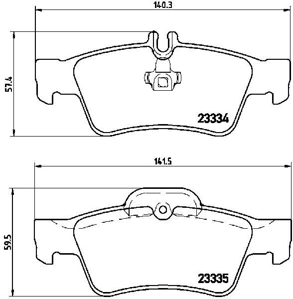 2007-2013 Mercedes-Benz S600 Disc Brake Pad Set - Rear (Brembo)