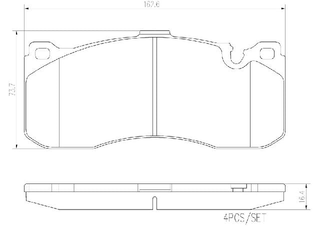 2007-2013 BMW 328i Disc Brake Pad Set - Front (Brembo)