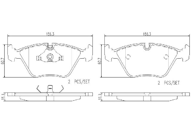 1997-2006 Jaguar XK8 Disc Brake Pad Set - Front (Brembo)